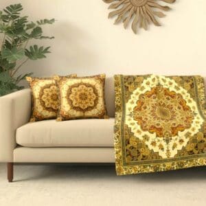 Plysova deka Datura a 2 vankuse - 3 dielny set